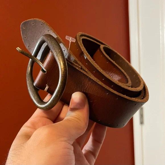 Frye belt cognac brown classic leather belt with cowboy boot detail size 40 FRYE Billy Pull On in Cognac - Bliss Boutiques main image 4